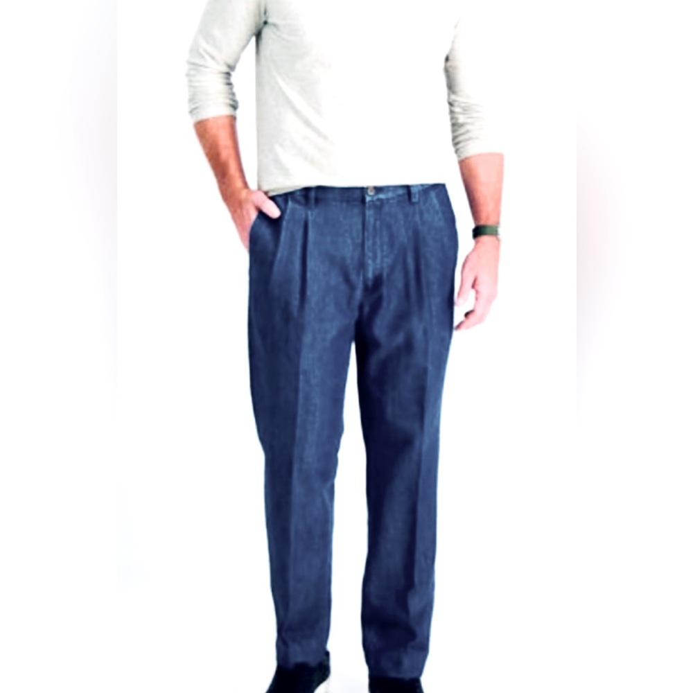 38x29 GENTLY LOVED Haggar comfort waist pleated jeans